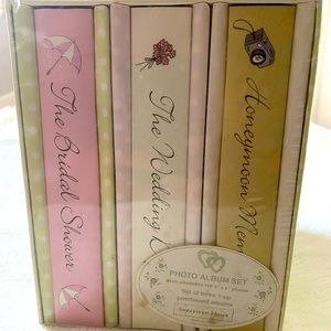 Sheffield Home Wedding Day, Honeymoon, Bridal Shower Photo Album Set of 3.